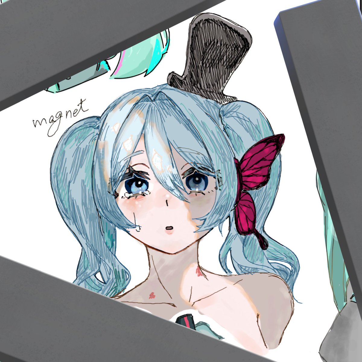 Nさんとこで描かせていただきました❣️とても楽しかったです…🩶(今更)
ほっといたらすぐにヌードを書くので全身かくほど広いスペースのなくなった後で来て良かったかもしれない…。