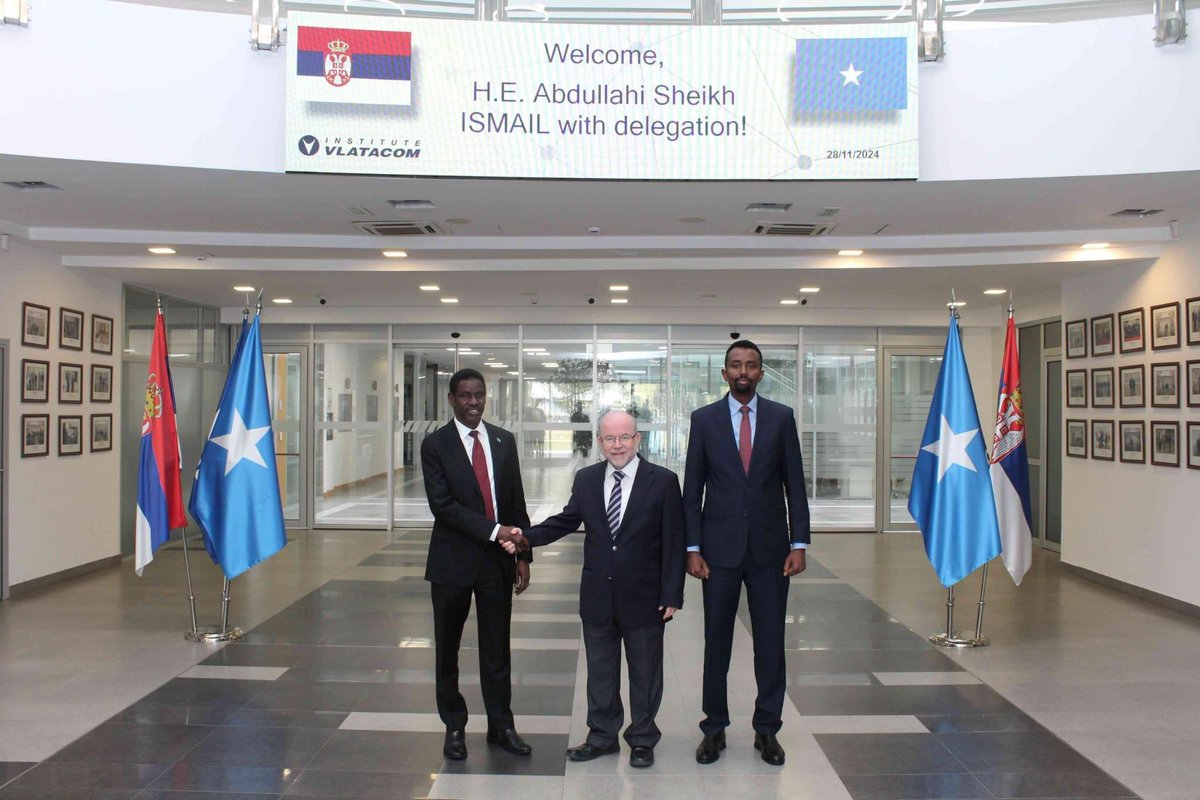 SONNALIVE's tweet photo. During his official visit, the Minister of Internal Security, @Senfartaag, visited the Vlatacom Institute in Belgrade to explore potential collaborations in security and development, underscoring Somalia’s commitment to global partnerships. https://t.co/R2MUyE5Va8