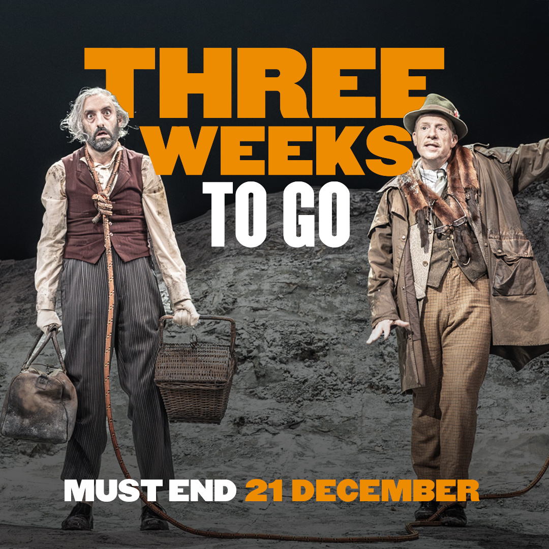 Three weeks to go. 👀 Don't miss your chance to see the play that changed the rules. 
#GodotWestEnd | Must End 21 December 🧡