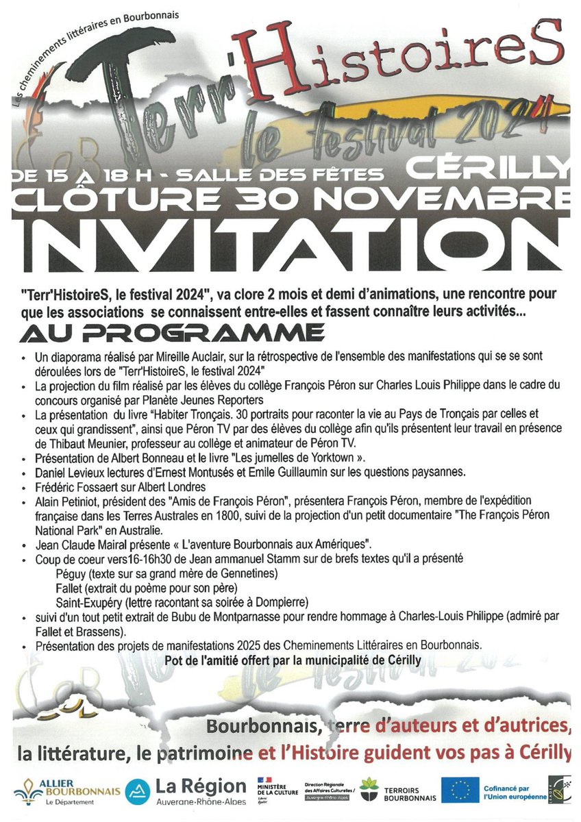 Et si on clôturait l’édition 2024 de « Terr’HistoireS » avec deux présentations de Péron TV ?