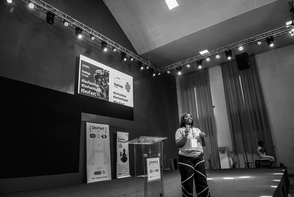 So many memories from #DevfestAbuja24 and one week later I still can't be pick the best ones but I'll try. I co-hosted the event with over 2000 attendees and here some of my best moments:

1. Me