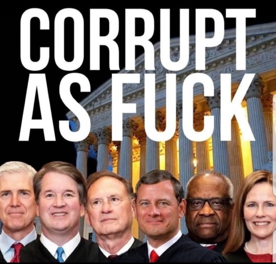 universenus's tweet photo. @AnnieForTruth And the great Irony is, who would've thought that a #Criminal will be allowed to stack the corrupt Conservative Supreme Court with a syndicate of gangsters not #justices to grant him
#Totalimmunity?  
It is mind boggling that #America inside a decade it became so corrupt!!!! https://t.co/Hs3q4JZenf