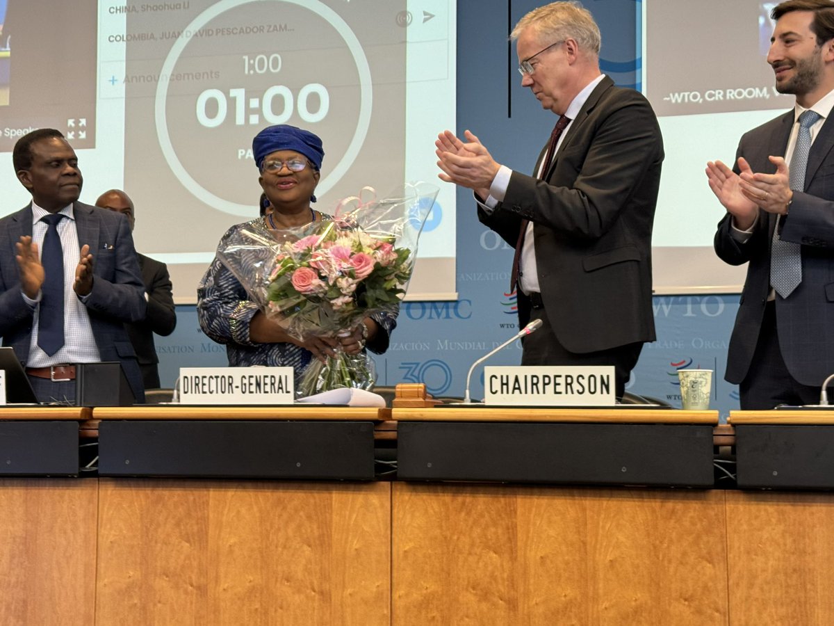 In case you didn’t know, Dr. Ngozi Okonjo-Iweala has been reappointed as WTO Director-General for a second term.

As the first African and first woman in this role, her leadership continues to shape global trade policies. 

Congratulations on this historic achievement!