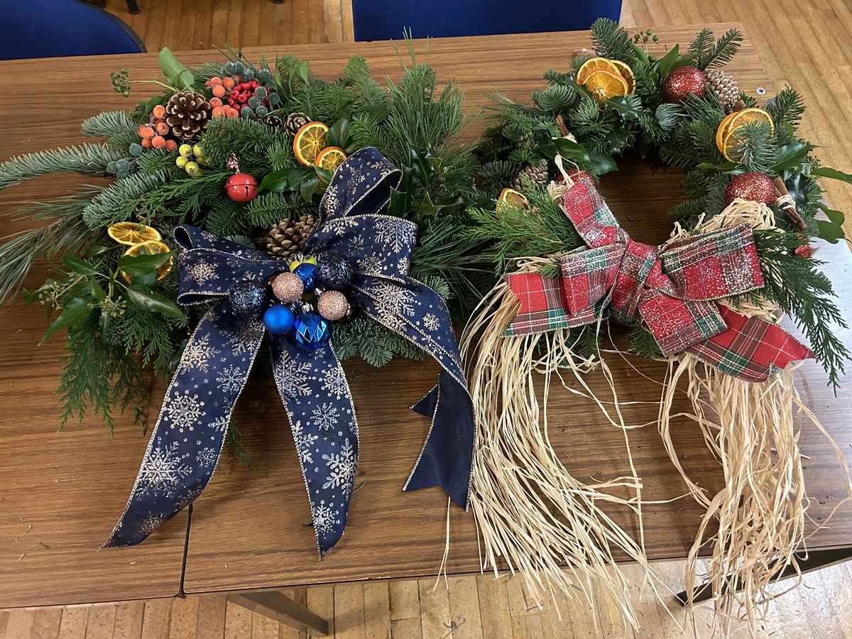 A great fundraiser this morning with people taking part in making a ‘Christmas Wreath’. All had great fun and some excellent wreaths were made! #middlewich <a href="/CheshirePGL/">CheshirePGL</a>