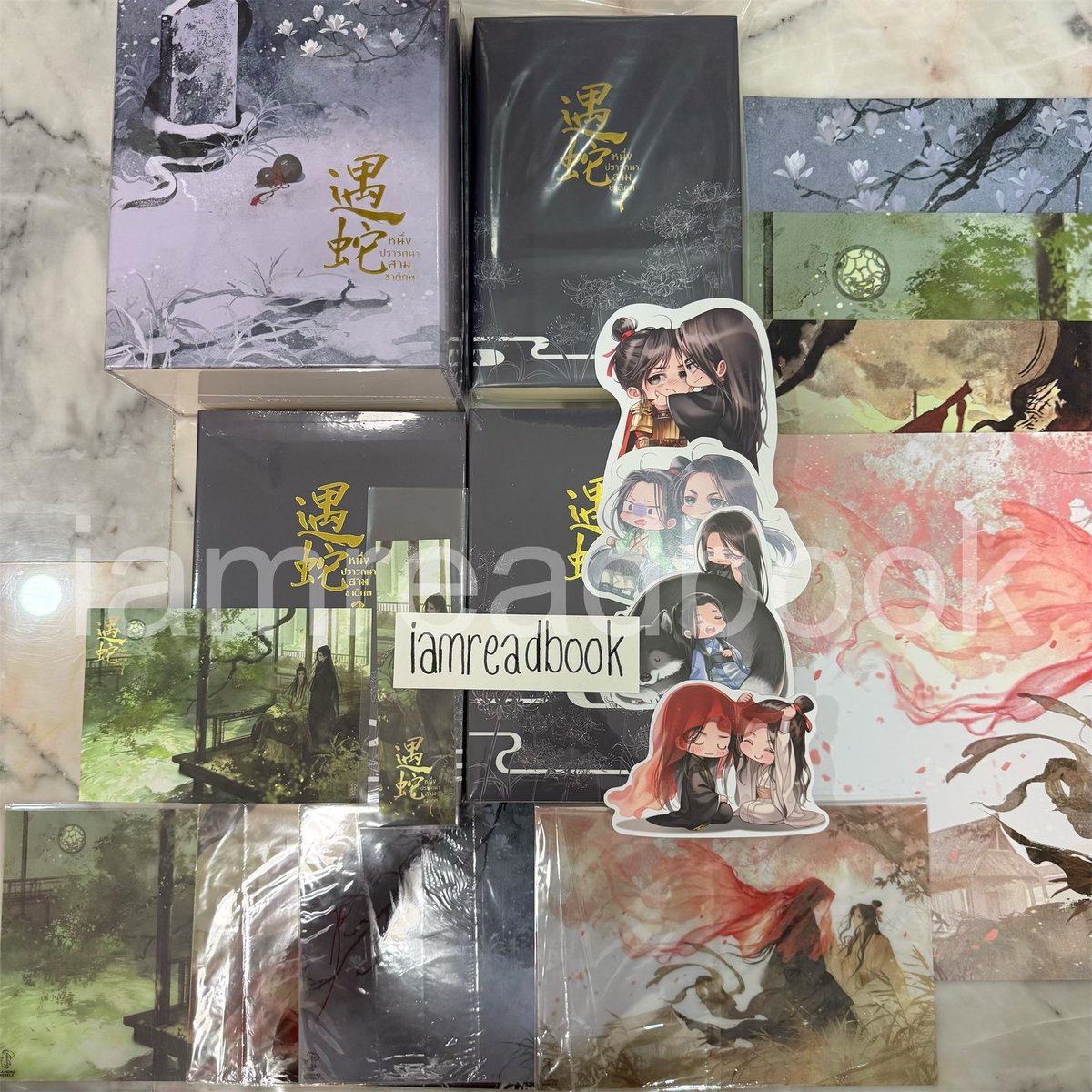 iamreadbook's tweet photo. Box Set หนึ่งปรารถนาสามชาติภพ : 1,300 บาท ของแถมรอบจองไม่ครบมีของตามภาพค่ะ แต่สภาพสวยสะสม ราคารวมค่าจัดส่งแล้วค่ะ สนใจทักมาสอบถามได้ก่อนได้นะคะ 🫶🏻

#หนึ่งปรารถนาสามชาติภพ #นิยายวายมือสอง #นิยายวายแปลจีน #นิยายวาย #ส่งต่อนิยายวาย #นิยายวายมือสองสภาพดี #นิยายวายแปล https://t.co/Ah2CoyaMIF