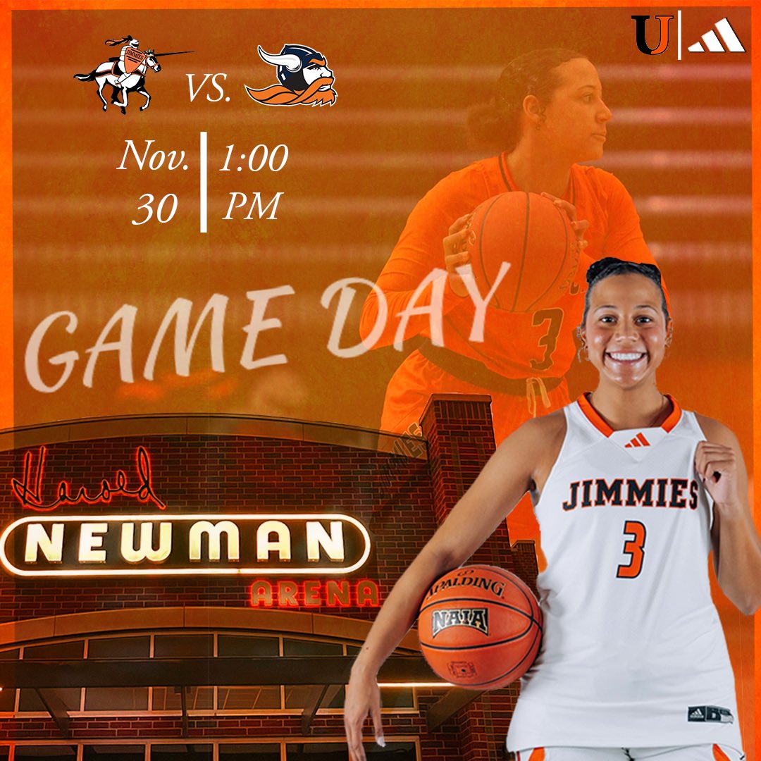 MORE BBALL IN JAMESTOWN🤩

🏀 vs. Midland Warriors
📍Harold Newman Arena - Jamestown, ND
🕓 Tip-off @ 1:00 PM
📺m.youtube.com/watch?v=xnv2oX…

#GoJimmies 🧡🤍