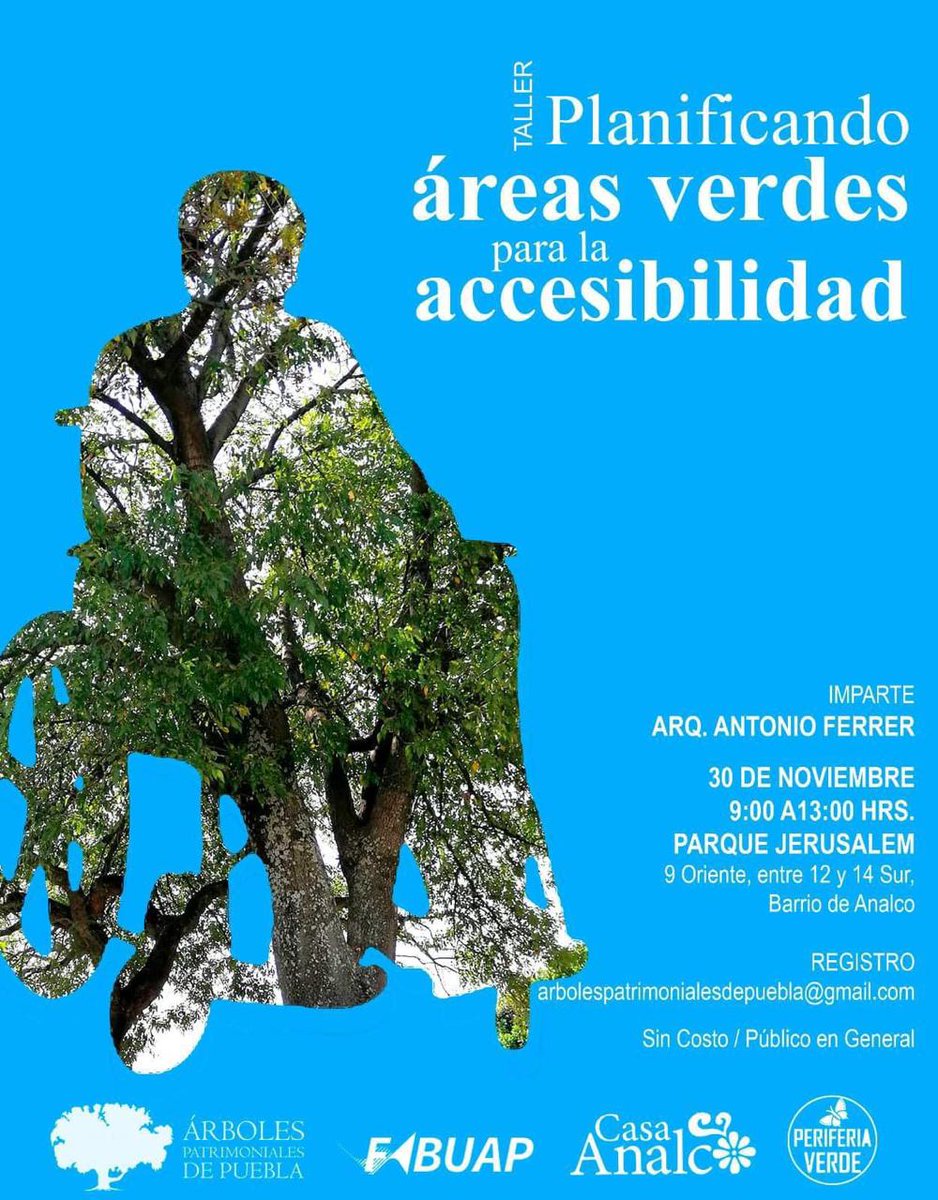 Buenos días hoy daremos este taller en Parque Jerusalem por si quieres asistir 🌳🌱
#Puebla #BarriodeAnalco #AreasVerdes #Accesibilidad #Buap NO FALTES!!!