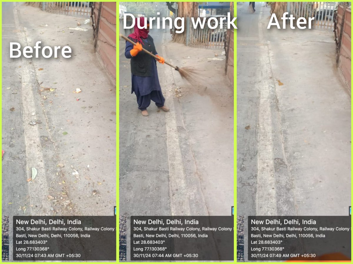 drm_dli's tweet photo. Intensive cleanliness drive is being organised at  Shakurbasti railway colony.
#NRCleanlinessDrive https://t.co/MBJYBenna3
