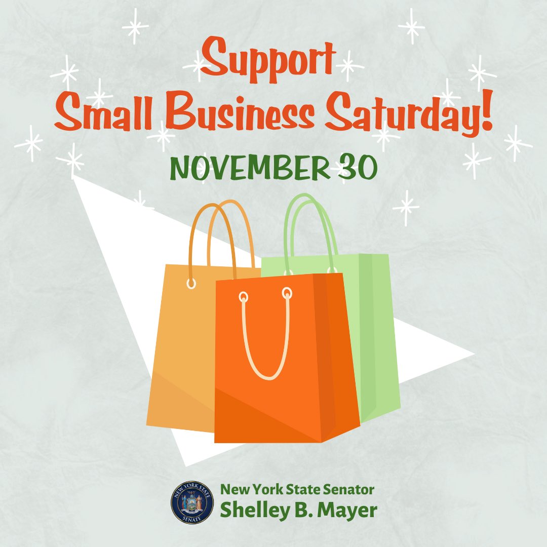 Small businesses can make a big difference in our communities. On this #SmallBusinessSaturday, I urge you to support them with your business and your dollars!