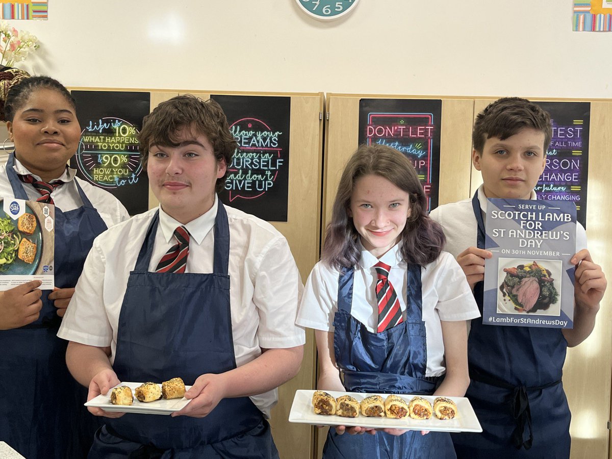StJoAcad's tweet image. For St Andrews Day, we gratefully received Scotch Lamb from Nisbet Family Butchers. S4 pupils made Harissa Lamb &amp;amp; Feta Sausage Rolls. All enjoyed it and some even thought it was "spectacularly tasty", "fantastic" and "banging".  #LambForStAndrewsDay #makeitscotch @SJAPEDept