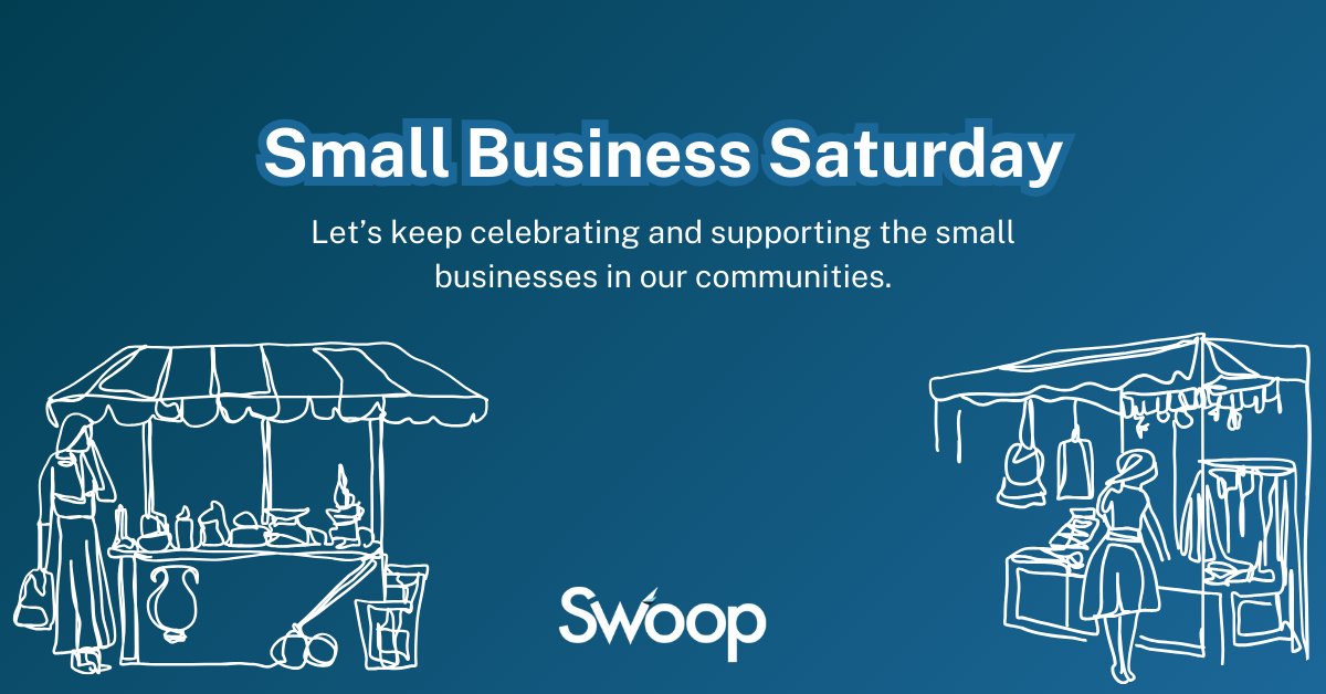 Did you know there are over one million SMBs in Canada?

This Small Business Saturday, let’s rally together to #ShopSmall and support the local businesses in our communities. 

Together, we can make a big difference. 💙

#SmallBusinessSaturday #ShopSmall #SupportLocal #Swoop