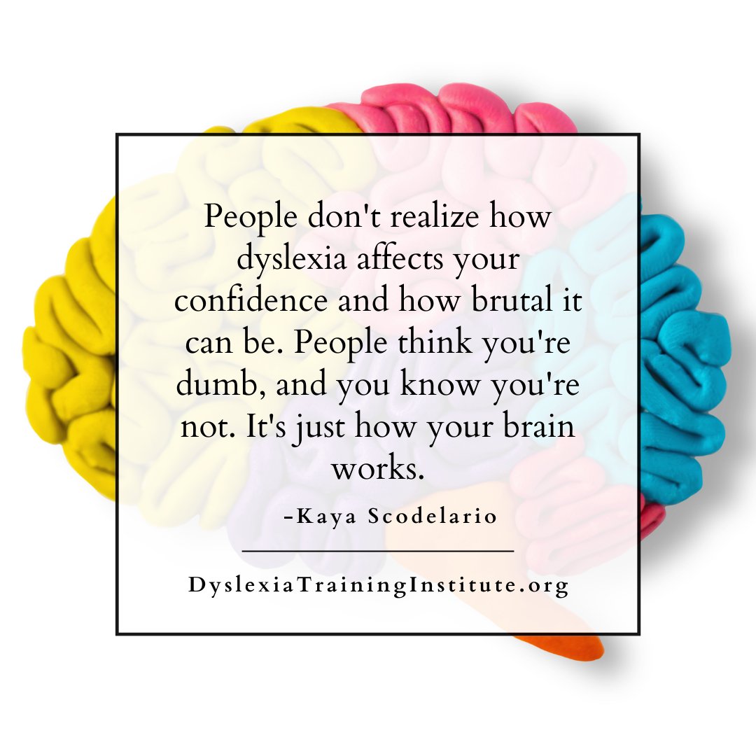 We need to nurture students' self-confidence as much as we work on teaching them how to read. #dyslexia