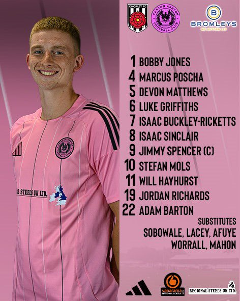 📰 𝐒𝐓𝐀𝐑𝐓𝐈𝐍𝐆 𝐗𝐈
Craig Mahon names 2️⃣ changes to face <a href="/chorleyfc/">Chorley FC</a>… 

YOU NASH! 🤩

#UTN | #TheNash