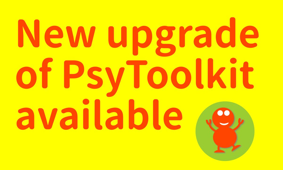 psytoolkit's tweet image. Upgraded PsyToolkit version available now via psytoolkit.org