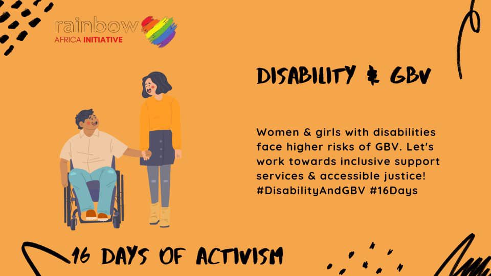 Day 6: Disability &amp; GBV
Inclusive support: Advocate for inclusive support services, including accessible counseling, healthcare, and justice.
Empowerment: Empower women with disabilities to speak out against GBV and demand their rights. #16DaysOfActivism2024 #disabilityAndGBV