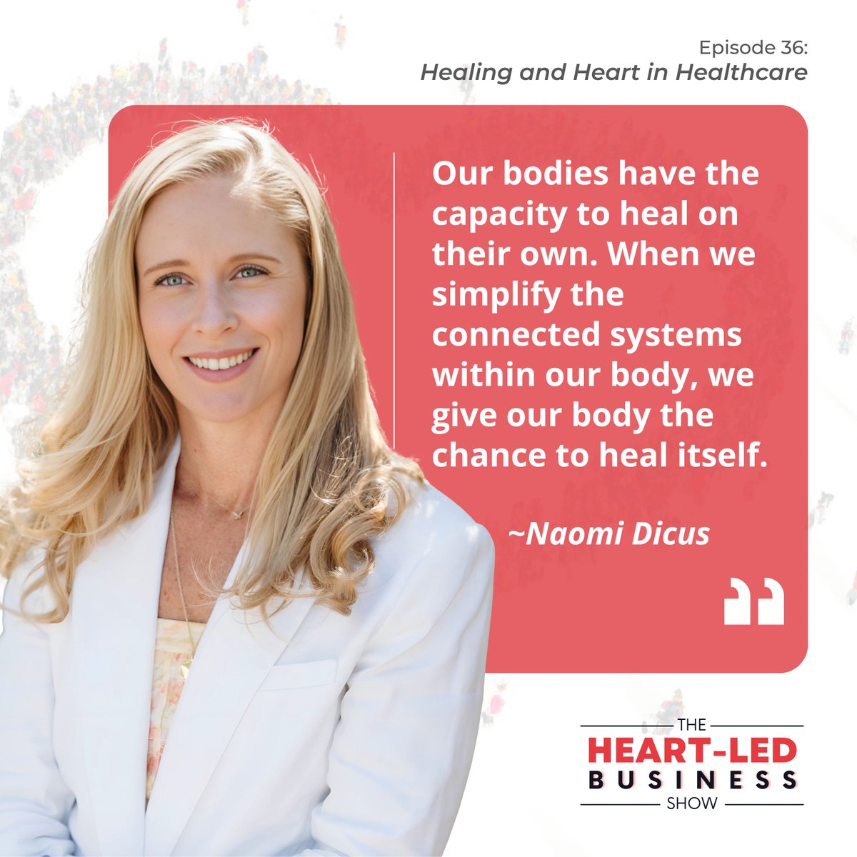 TomJackobs's tweet photo. Take a moment to reconnect with your body and trust its natural healing power. Sometimes, less is more when it comes to wellness! 💪🌿 

👉 Listen to the full podcast and start your journey to holistic health today! 🎧
.
.
#Podcast #HeartledBusiness #NaomiDicus #TomJackobs https://t.co/VsQPdxP4xl