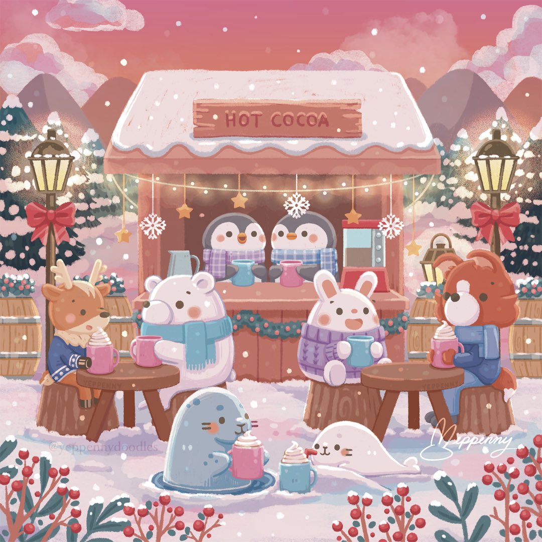 YeppennyDoodles's tweet photo. welcome to Cozy Cocoa Planet! ☕🐧 what can our penguins whip up for you today—marshmallows or extra whipped cream? 🍫❄️ https://t.co/cDPkm3rzqI