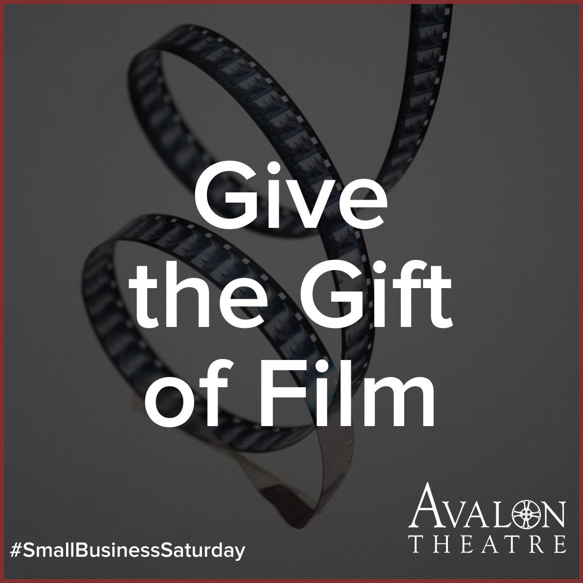Give the gift of film on #SmallBusinessSaturday

Avalon gift cards can be used to purchase tickets or memberships online or at the box office—and they’re available in $25, $50, $75 and $100 amounts.

Purchase them here: theavalon.org/support/give-t…