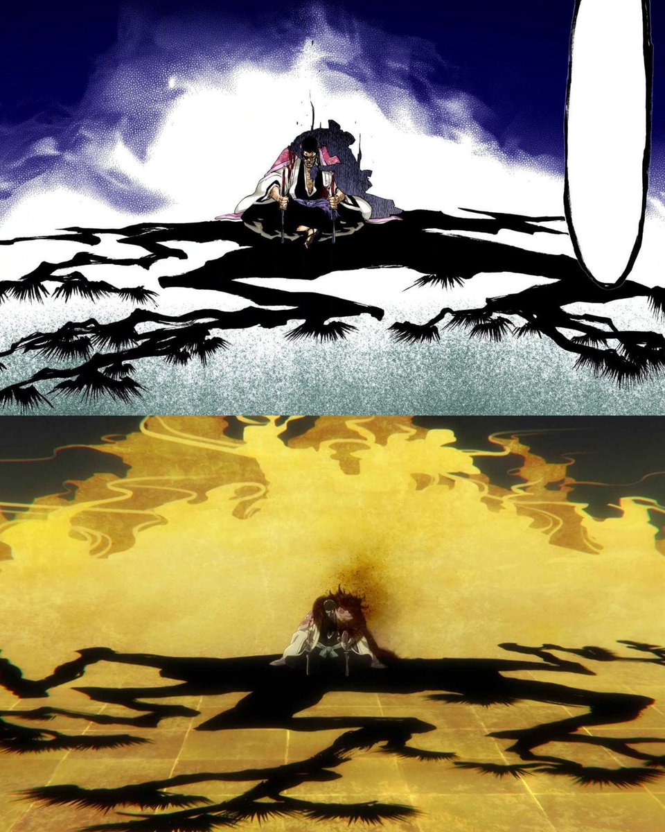 Geta_Boshi_'s tweet photo. 𝐌𝐚𝐧𝐠𝐚 𝐯𝐬 𝐀𝐧𝐢𝐦𝐞
#BLEACH #Bleach_anime https://t.co/ScPqAp6hE1