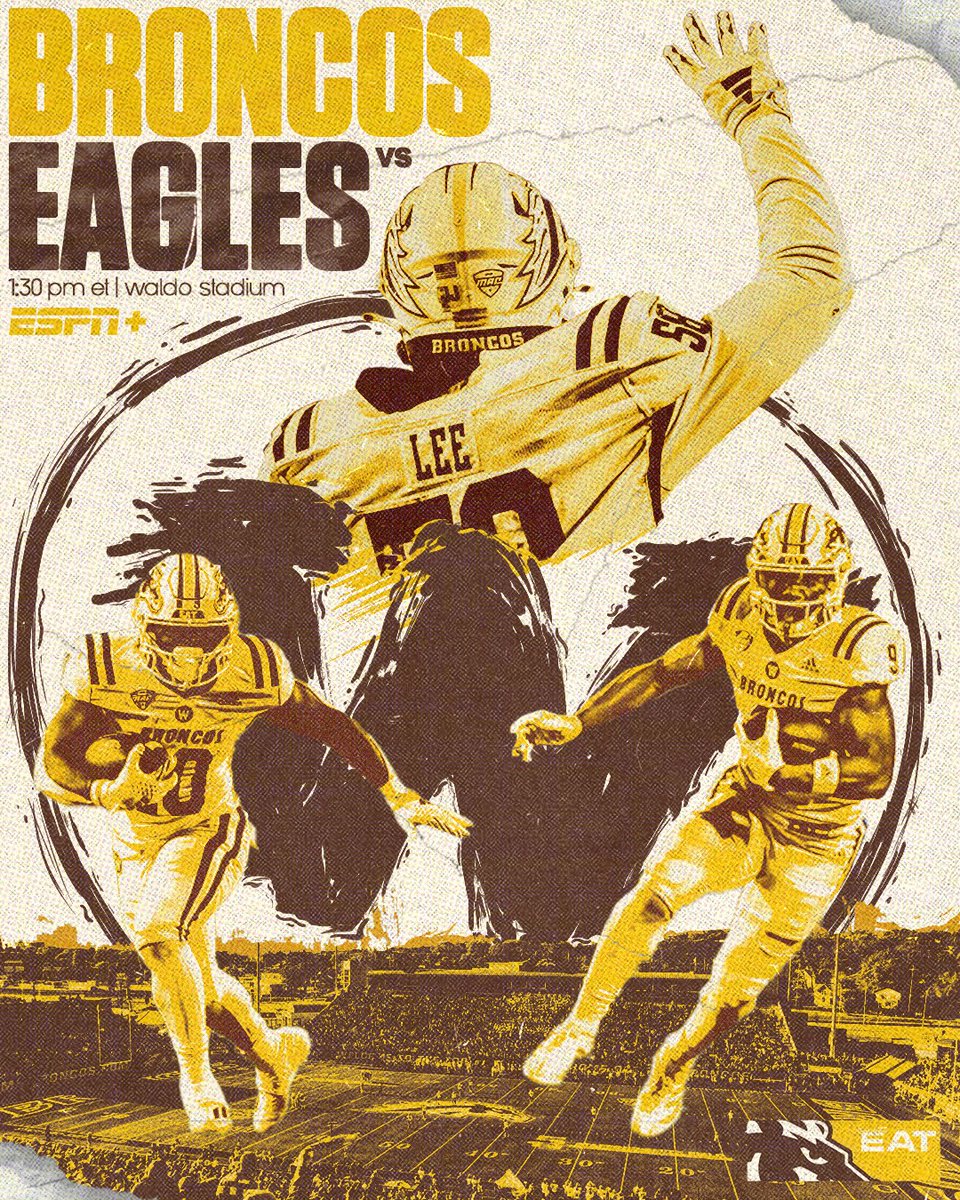 For the last time at Waldo Stadium this season, it's time to #EAT 

📺 espn.com/watch/player/_…
📻 jack1065.com
📊 stats.statbroadcast.com/broadcast/?id=…
🎟️wmubroncos.evenue.net/list/GS