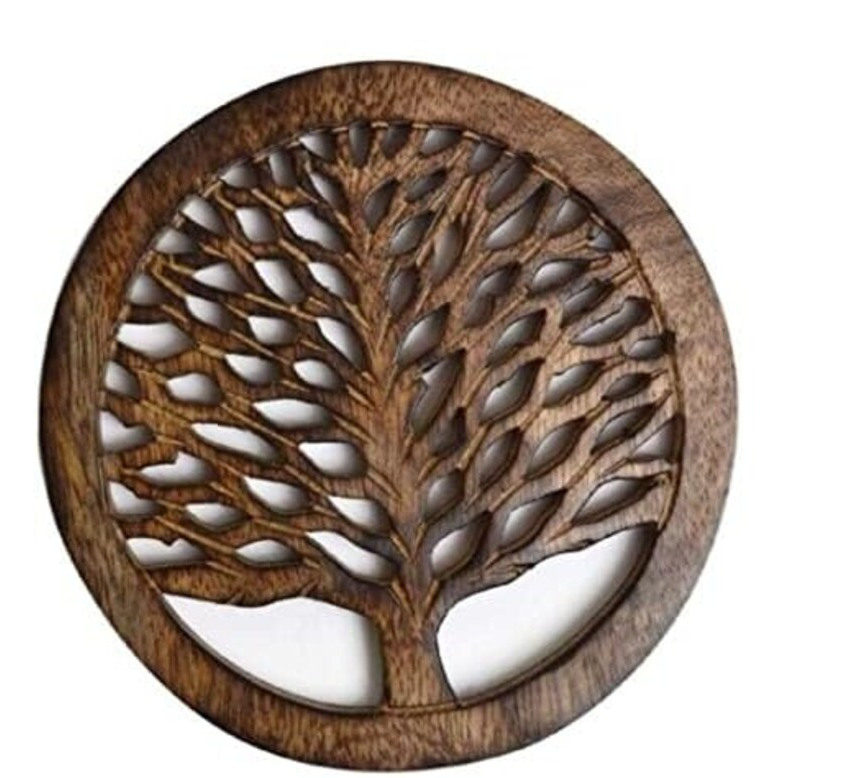 qualitycrafts0's tweet photo. It is carved in beautiful tree of life jaali by traditional Indian workers. It allows you to place hot pans and plates on tables and counters without affecting the surface. The Tree Shaped Round trivet is made of Mango Wood with Antique Finish. #trivet #kitchendecor #homedecor https://t.co/229VGZmRTv