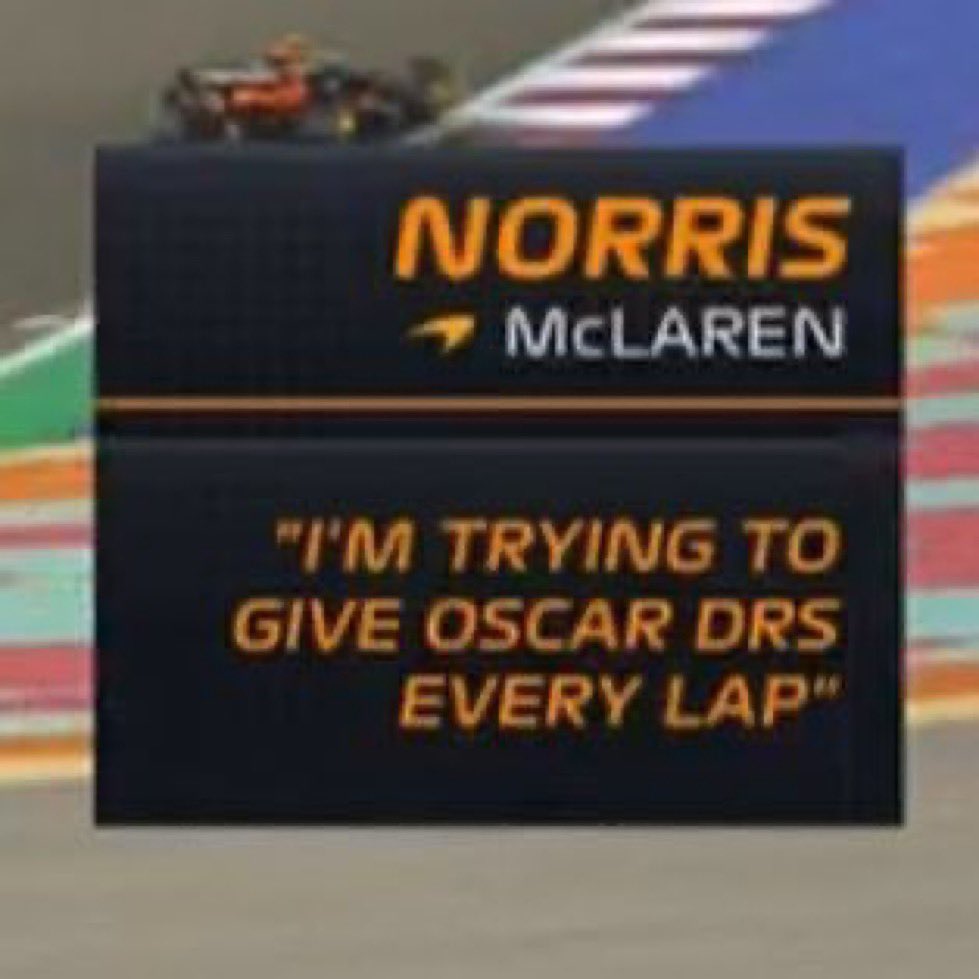 buckethatlando's tweet photo. next person to say lando norris is not a team player will be dealing with ME https://t.co/uXUJu36GCP