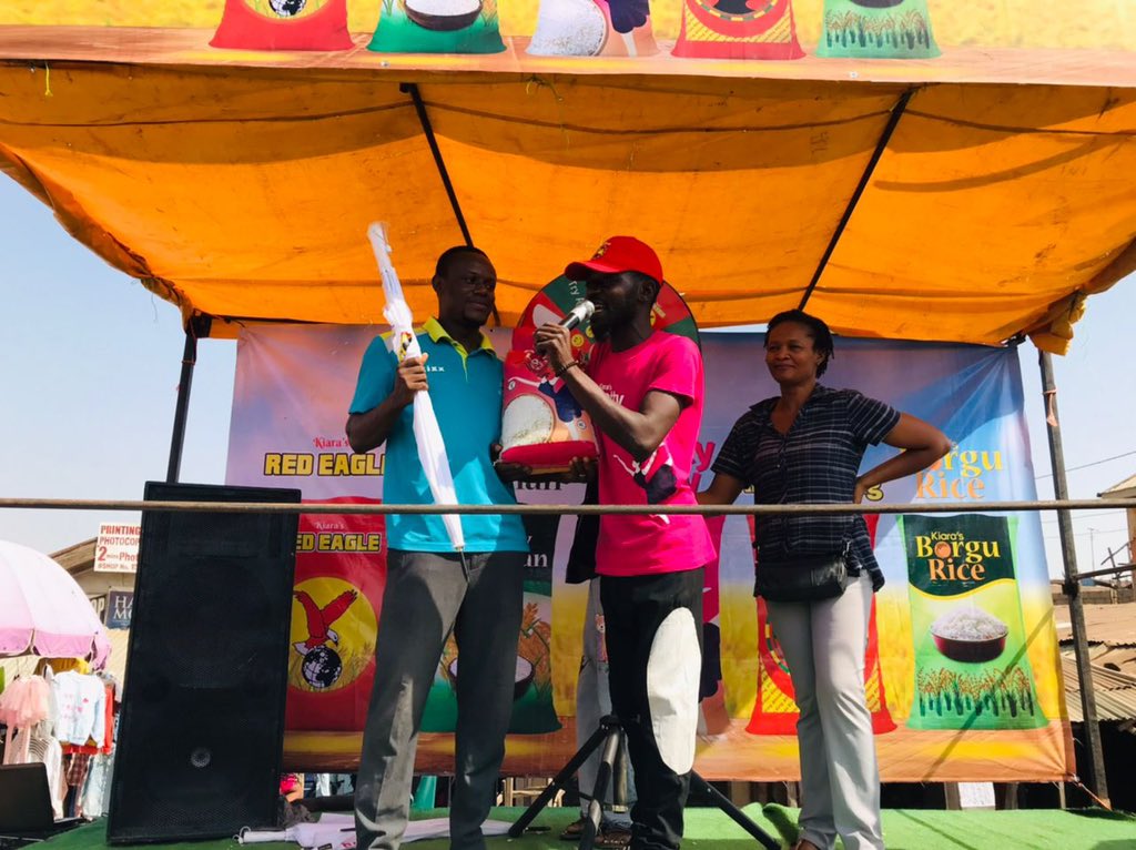 fusion360degree's tweet photo. Creating disruptions is what we do when it comes to consumer engagement. It’s another weekend of Kiara Rice campaign in Lagos and Abuja markets. Simultaneous activations, 2 locations, 1 Rice Company, 5 brands. https://t.co/S5lOSoaTxM