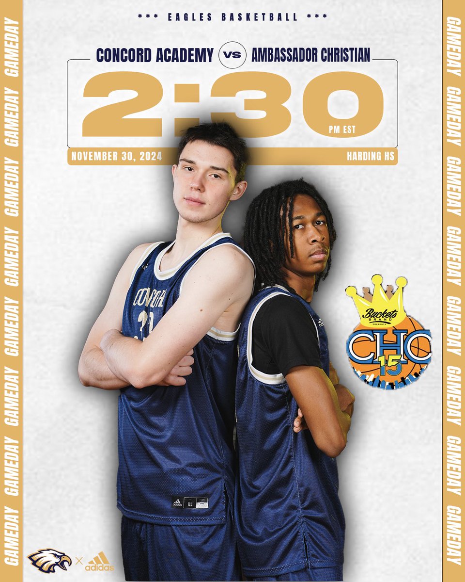 CAEaglesMBB's tweet photo. 🚨🚨 #GAMEDAY 🚨🚨

🏀 @CAEaglesMBB vs. @ACSLions_BB 

🗓️ November 30th, 2024

📍Harding HS

📌 @CHoopsChallenge #CHC15

🕰 2:30pm

#CAEagles https://t.co/FJGfOQDhRu