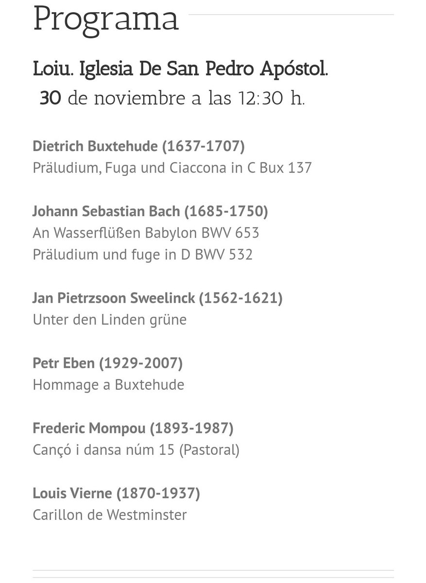 Alfonso Hernández (@her_alfonso) on Twitter photo Hemos asistido está mañana a un gran concierto del organista Joan Seguí en la Iglesia de San Pedro Apóstol de Loiu (órgano Klais de 2007), gracias a la Asociación de Amigos del Órgano de Vizcaya <a href="/OrganoBizkaia/">Órgano Bizkaia (Amigos del Órgano 'Diego Amezua')</a> Hemos asistido está mañana a un gran concierto del organista Joan Seguí en la Iglesia de San Pedro Apóstol de Loiu (órgano Klais de 2007), gracias a la Asociación de Amigos del Órgano de Vizcaya <a href="/OrganoBizkaia/">Órgano Bizkaia (Amigos del Órgano 'Diego Amezua')</a>