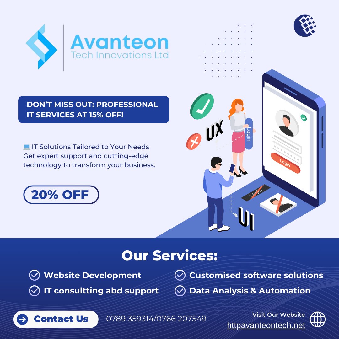 avanteontech's tweet image. 📞 Contact Us Today: 0789 359314 / 0766 207549
🌍 Visit Our Website: avanteontech.net
💼 Partner with us and experience the future of IT solutions. Your success is our mission!
#AvanteonTech #ITSolutions #BusinessGrowth #WebsiteDevelopment #SoftwareSolutions
