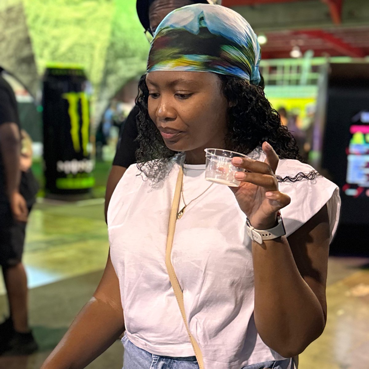 Yfm's tweet photo. We’re trying out some of the games at Rage and @niabrownlive did the @number1mageu taste test and won! Be sure to check out the #WildSpace Number 1 BOOST activation at the Rage expo! 

#BoostFillUp https://t.co/zVgxiS5va0