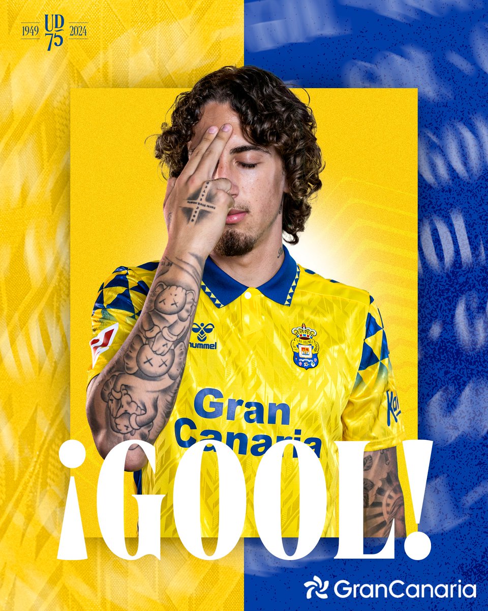 UDLP_Oficial's tweet photo. ⚽️ #BarçaLasPalmas (1-2) |  ¡¡¡GOOOOOOOOOLLLLLL!!! ¡GOOOOOOLLLLLL! ¡¡GOOOOOOOL DE FÁBIO SILVA!! 🏹🏹

#LaUniónDePorVida #LaUniónHaceLasPalmas #PíoPío #75AniversarioUD https://t.co/y3xI9dZxP6