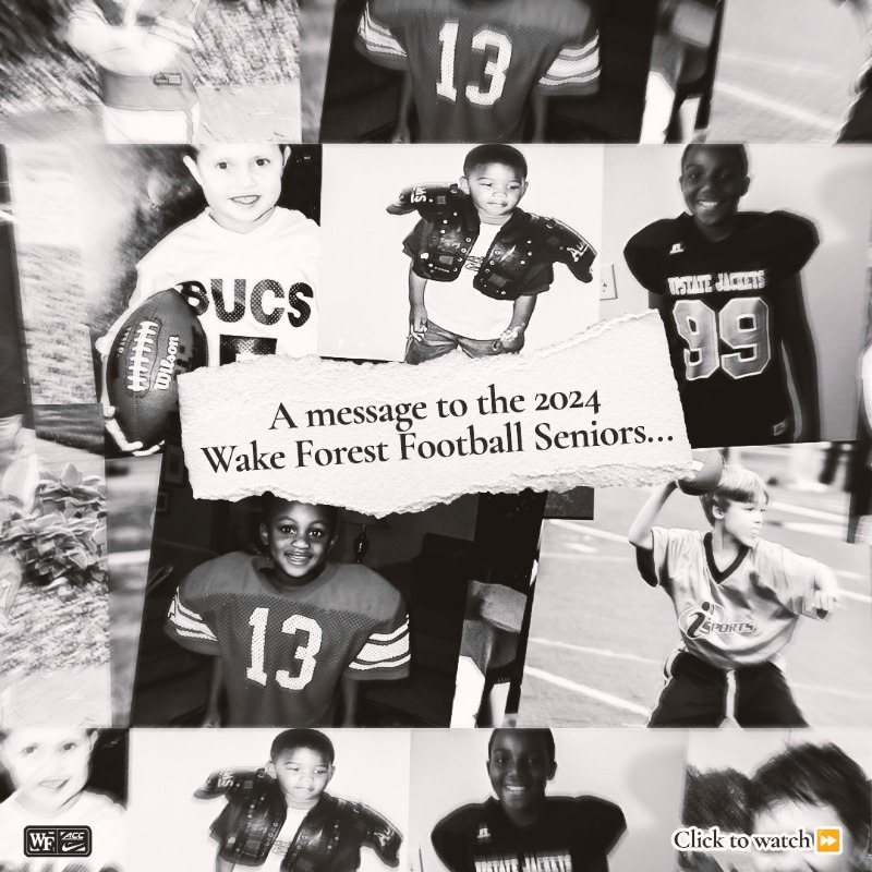 WakeFB's tweet photo. A message from our Senior families 🎓

#WakeForever 🎩