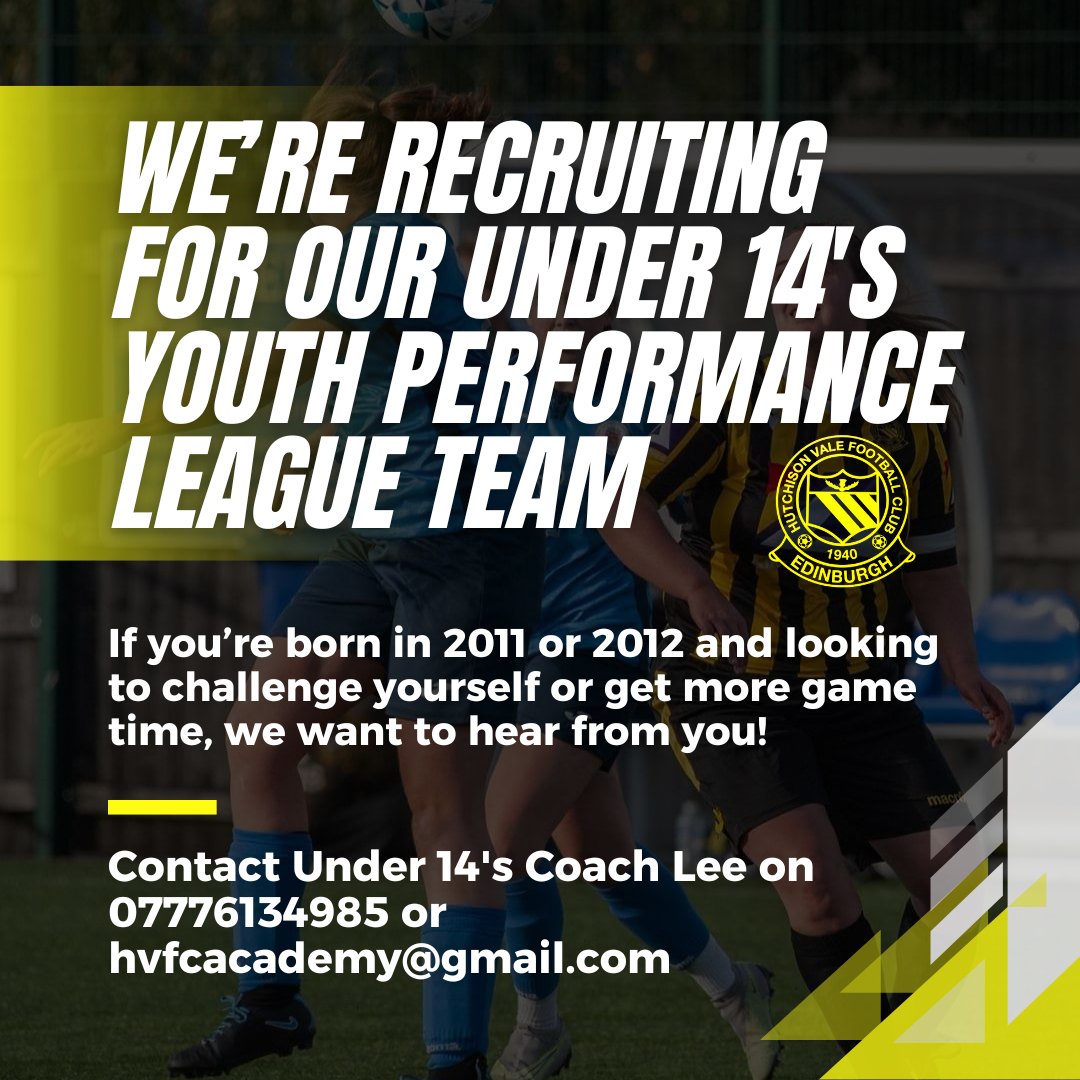 Under 14's YPL Recruitment!

We are looking for players for with experience at Tier 1 or 2 in the regional leagues or Youth Performance league experience that want more game time. 

Contact under 14's Coach Lee on 07776134985 or hvfcacademy@gmail.com for more information.