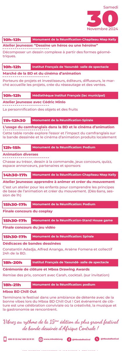 Toutes ces belles images du <a href="/MboaBDFestival/">MboaBDFestival</a> que je vois défiler...
Clairement the place to be ce week-end peu importe la génération.
En temps normal je serais en train de refaire le monde entre trois planches, deux lianes et une Kadji.
Waaaa Yaoundé me manque! 😭😢