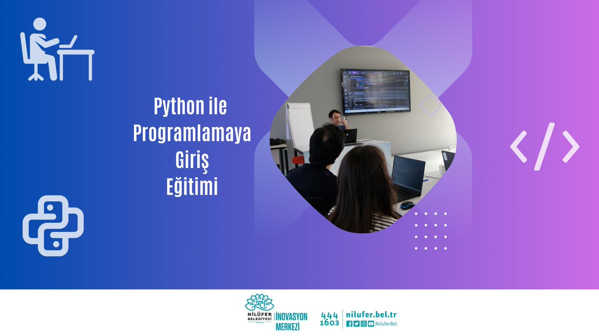 nilovasyon's tweet image. Nilüfer İnovasyon Merkezi tarafından “Python ile Programlama Giriş” eğitimi gerçekleştirildi. 
Tüm katılımcılarımıza teşekkür ederiz.
#Python #PythonProgramlama #AlgoritmaTasarımı #Değişkenler #Döngüler #KoşulMantığı #NilüferİnovasyonMerkezi #NilüferBelediyesi