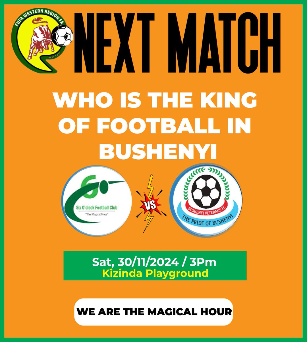 THIS QUESTION IS WELL ANSWERED
Bushenyi Veterans is still the King of Football in Bushenyi <a href="/WesternRegionFA/">Western Region Football Associations</a>  Sendyowa FC, Ishaka Ruins Fc and Six O Fc all defeated