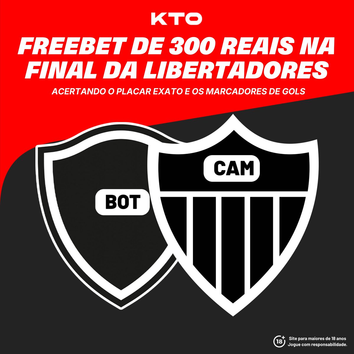 KTO Brasil (@kto_brasil) on Twitter photo ABSURDO: A KTO VAI DAR 300 REAIS PARA QUEM CRAVAR NA LIBERTA 🚨
Vocês estavam pedindo freebet e claro, na final da Libertadores não pode faltar! 🎁
Regras:
1⃣ Seguir a <a href="/KTO_brasil/">KTO Brasil</a>
2⃣ Dar RT neste post
3⃣ Comentar o placar exato da final de Botafogo x Atlético-MG e os ABSURDO: A KTO VAI DAR 300 REAIS PARA QUEM CRAVAR NA LIBERTA 🚨
Vocês estavam pedindo freebet e claro, na final da Libertadores não pode faltar! 🎁
Regras:
1⃣ Seguir a <a href="/KTO_brasil/">KTO Brasil</a>
2⃣ Dar RT neste post
3⃣ Comentar o placar exato da final de Botafogo x Atlético-MG e os