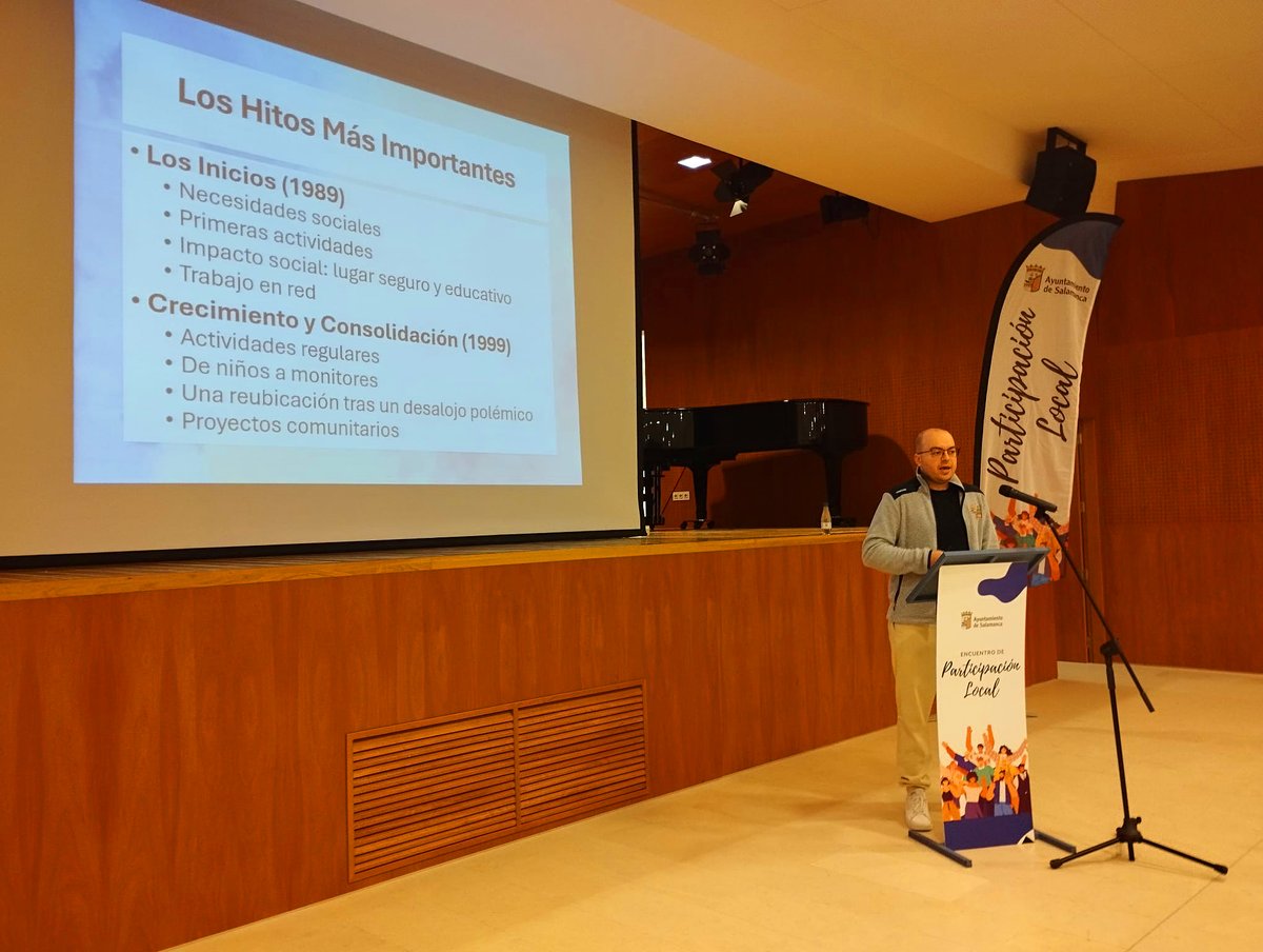 ajprodesi's tweet photo. Hoy hemos participado en el III Encuentro de Participación Local organizado por el @aytoSalamanca, donde hemos compartido la trayectoria y el impacto de #PRODESI durante sus 35 años de funcionamiento, y así visibilizar nuestro compromiso con la juventud y el tejido social🙂 https://t.co/vwyEdsg2K2