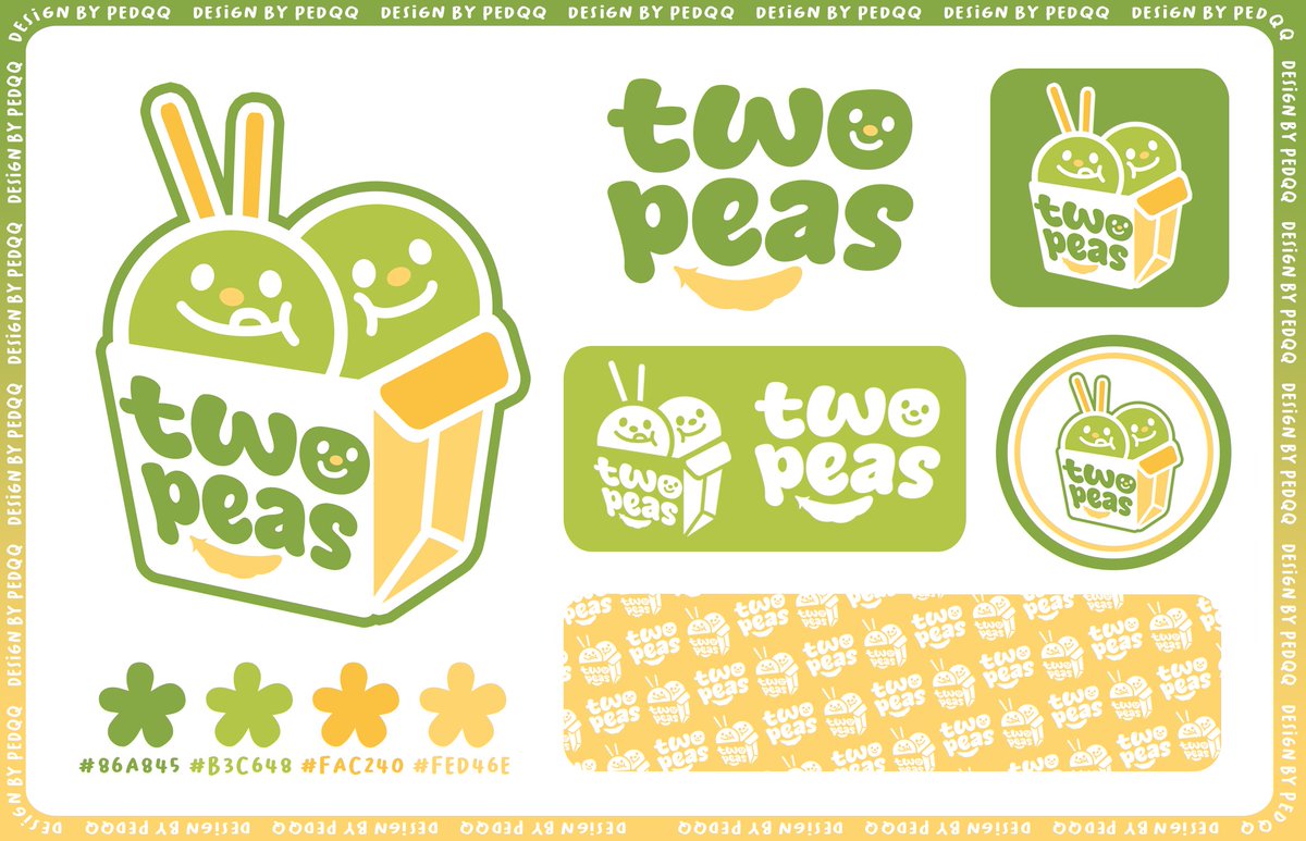 อยากอวด🥹 ฝาแฝดอยากทำร้านขายอาหารในGrabเลยช่วยคิดชื่อร้าน+ออกแบบโลโก้
ชื่อร้านมาจาก idiom two peas in a pod ที่หมายถึงฝาแฝด ตอนแรกจะตั้ง two peas in a box แต่ยาวไปเลยเหลือแค่ Two Peas พอ
โลโก้เลยทำเป็นถั่วฝาแฝดในกล่องอาหาร+มีตะเกียบปักให้น่ารักมุมิ หวังว่าจะได้เปิดในเร็วๆนี้ค่ะ🤗