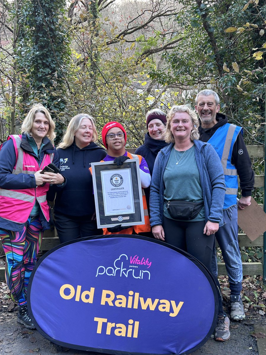MichaelBeynon7's tweet image. This has been such a mad few weeks, today Old Railway Trail parkrun, Llangollen my home #parkrun I was presented with @GWR for my Michael’s 100km Challenge for @Mencap last month. So excited thank you Mike Edwards and everyone at parkrun UK. Mencap Cymru Down's Syndrome…