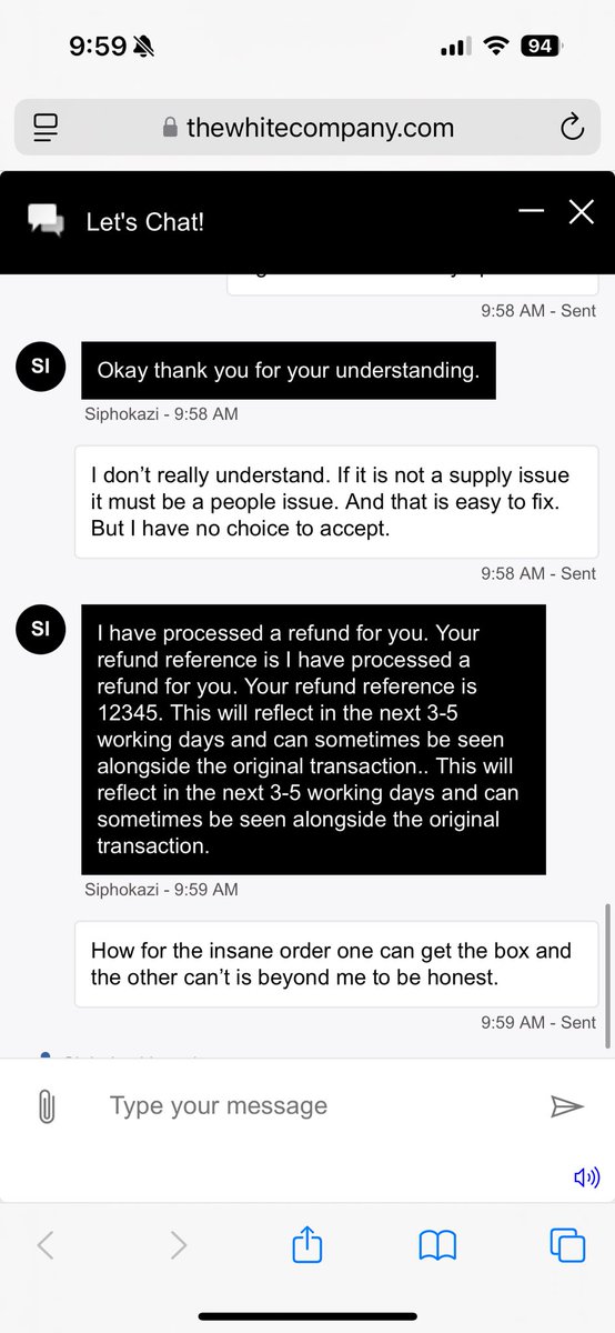 BrookesBrookes7's tweet photo. Don’t order gift options from @thewhitecompany online. They aren’t sending some of them and they are still selling them. I had to contact and they just refunded. No offer to send one out or anything. Not sure why you’re still offering the service knowing you cannot fulfill? https://t.co/6pxEjdqI8z