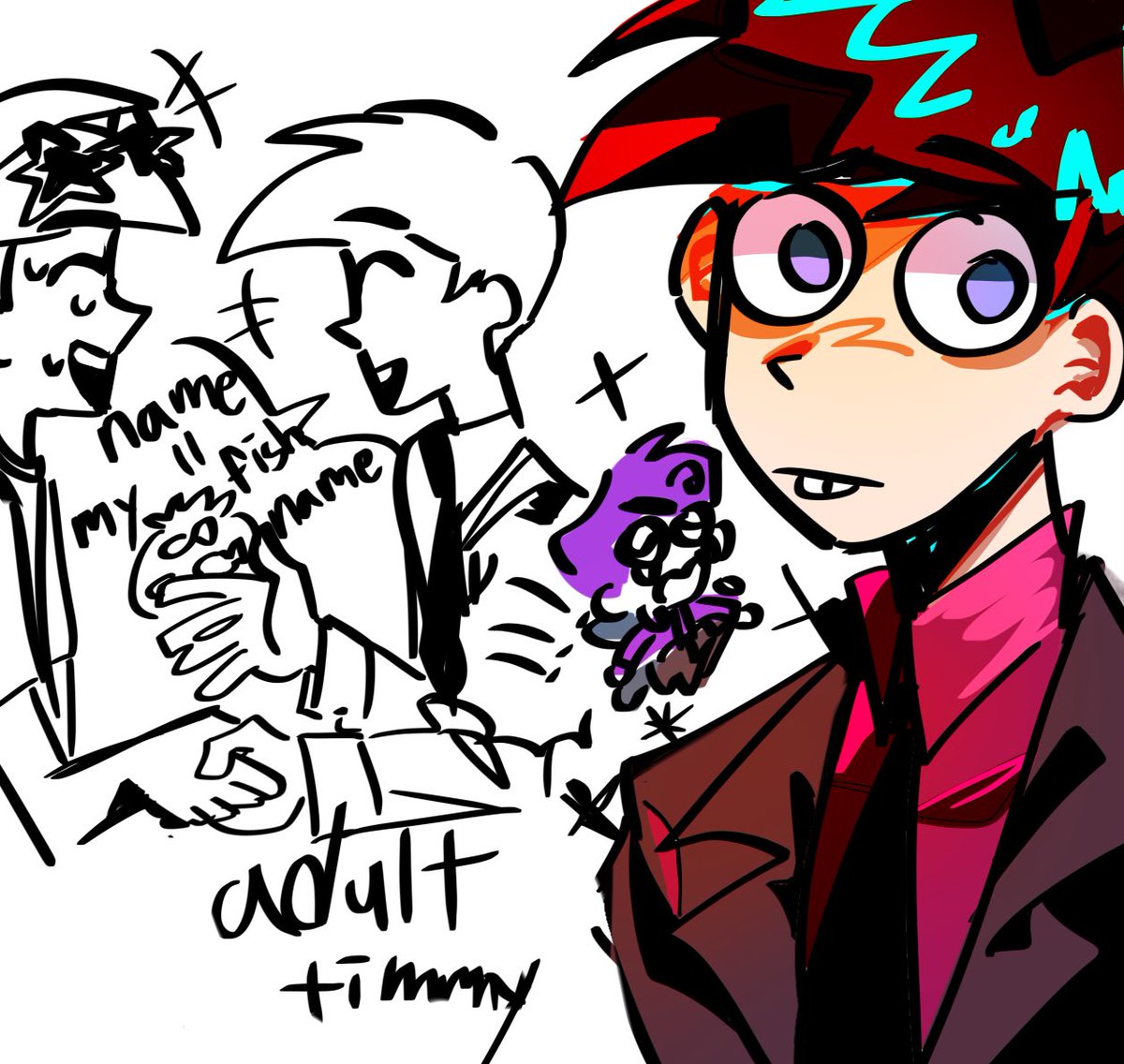 bluepie_137's tweet photo. I really like the adult version of Timmy😭😭 난 티미 성인버전이 너무 좋더라.. 그냥 감격적임..🥹👍👍 #FairlyOddParentsANewWish #fairlyoddparentsfanart #timmy https://t.co/TyKfLtlM9q