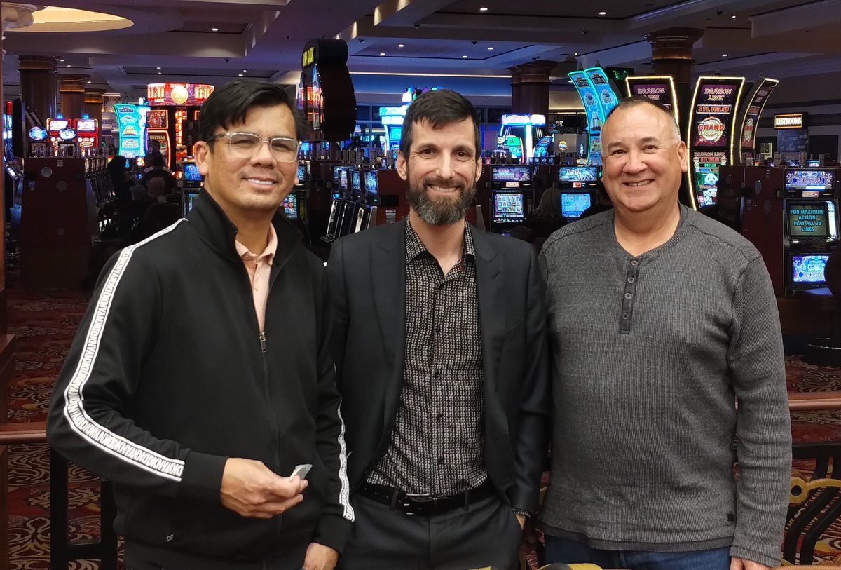 SPPokr's tweet photo. Congratulations to our 3 finalists in the 6pm tournament. They faced a dilemma, whether to keep going... 'orlean' into a chop π
They decided on a chop with Chris taking home over $3300 and the @southpointlv medallion. Great Job
#DeepstackPoker https://t.co/xRf8P4GM1u