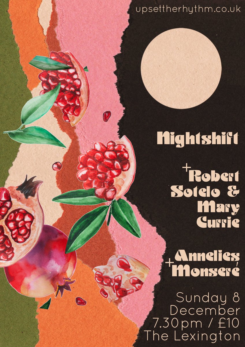 Upset The Rhythm (@upsettheerhythm) on Twitter photo Next weekend our last UTR concert of the year will take place on Dec 8th⦠itās also our 21st birthday! All of these incredible artists are performing <a href="/Nightshiftgroup/">Nightshift</a>, <a href="/IamRSotelo/">ROBERT SOTELO</a> & Mary Currie (of Flaming Tunes) + <a href="/AnneliesMonsere/">Annelies MonserĆ©</a>!
š: link.dice.fm/pcd6fe8e5f9b
<a href="/thelexington/">The Lexington</a> Next weekend our last UTR concert of the year will take place on Dec 8th⦠itās also our 21st birthday! All of these incredible artists are performing <a href="/Nightshiftgroup/">Nightshift</a>, <a href="/IamRSotelo/">ROBERT SOTELO</a> & Mary Currie (of Flaming Tunes) + <a href="/AnneliesMonsere/">Annelies MonserĆ©</a>!
š: link.dice.fm/pcd6fe8e5f9b
<a href="/thelexington/">The Lexington</a>