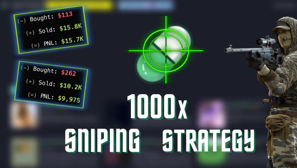 I've sniped over 1,000 launches and made over $450,000

I am giving you THE BEST sniping strategy

Read this or continue being an exit liquidity

Here’s the most detailed sniping guide👇🧵