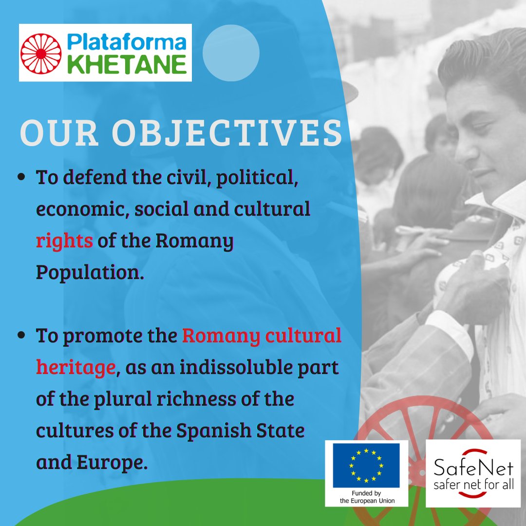 PlatafKhetane's tweet photo. 𝐏𝐥𝐚𝐭𝐚𝐟𝐨𝐫𝐦𝐚 KHETANÉ para #Europa:
La Plataforma Khetané es la principal entidad representativa de las organizaciones y asociaciones gitanas ubicadas en España, donde está presente desde hace 14 años. https://t.co/hv8Ux5sqRw