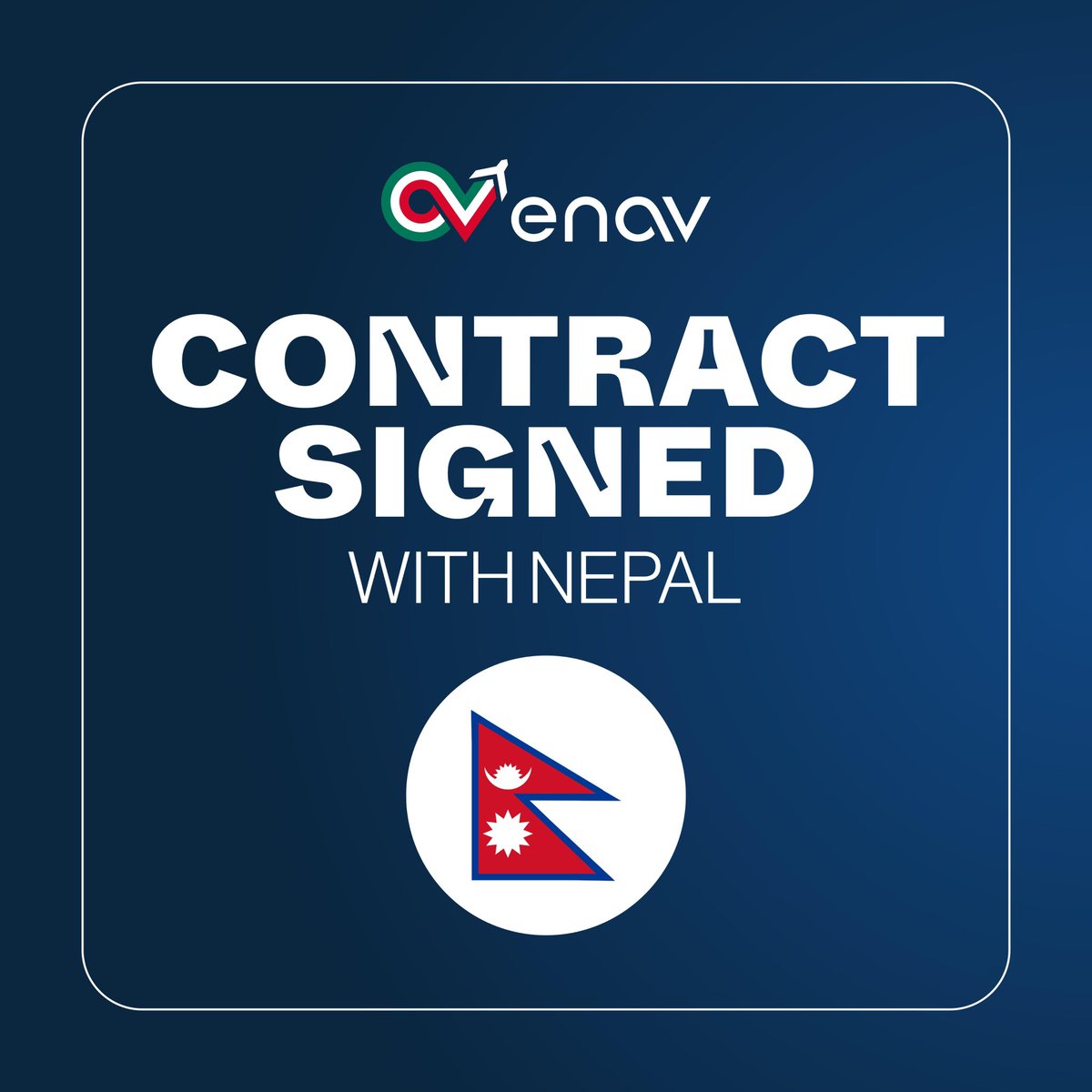 ENAV (@enavspa) on Twitter photo Nuovo cliente internazionale!
Siglato un contratto con la Civil Aviation Authority del Nepal
<a href="/hello_CAANepal/">Civil Aviation Authority of Nepal</a>
👉 tinyurl.com/nbte9avx
🇮🇹✈️👍
#enav #enavpeople #innovaringthesky Nuovo cliente internazionale!
Siglato un contratto con la Civil Aviation Authority del Nepal
<a href="/hello_CAANepal/">Civil Aviation Authority of Nepal</a>
👉 tinyurl.com/nbte9avx
🇮🇹✈️👍
#enav #enavpeople #innovaringthesky