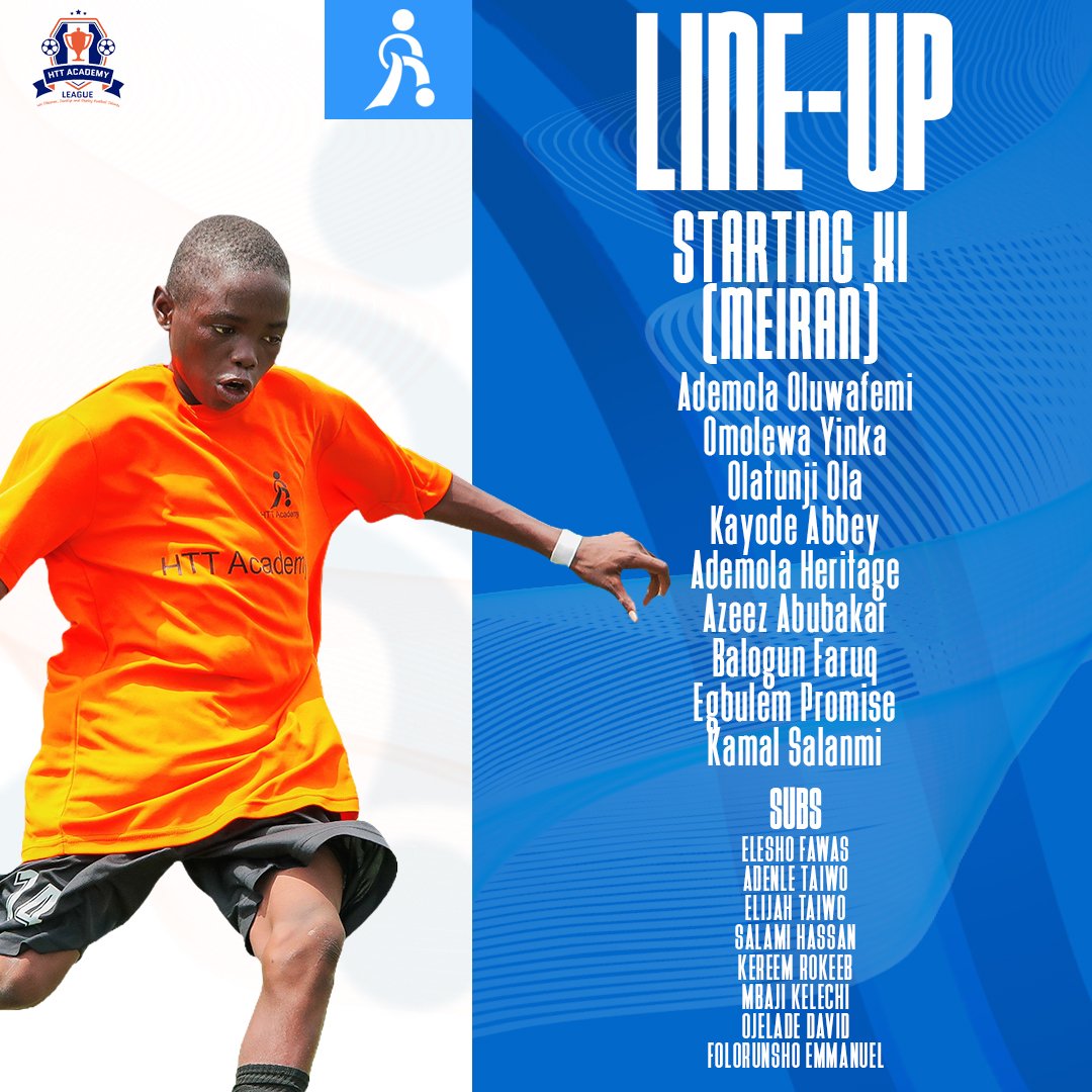 httacademy1's tweet image. Teams Starting line up in 
AGEGE 🟩 ---- 🟧 MEIRAN 🏆
.
.
.
.
#httleague2024
#grassrootstootball
#discoverdevelopdeploy
 #footballinnigeria
 #youthfootballtraining
#httacademyng