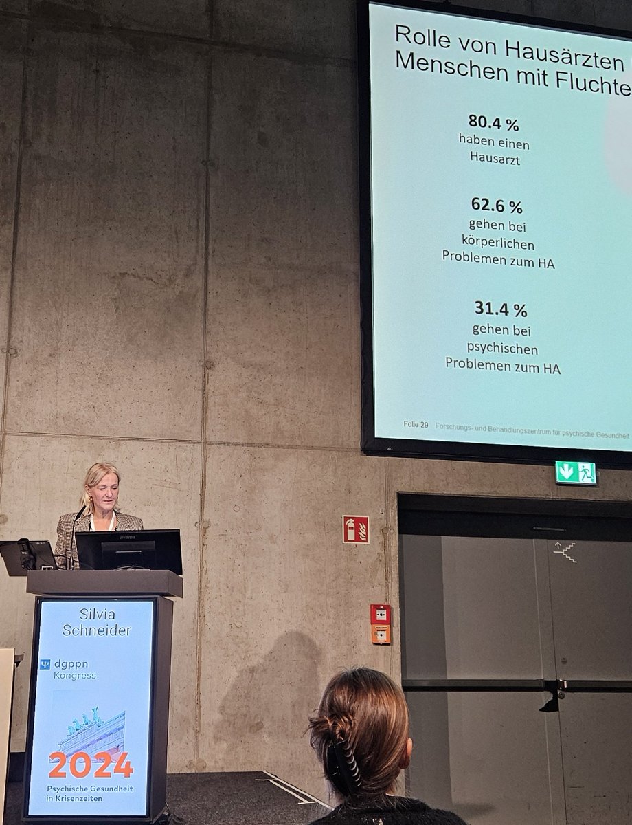 Mental health in refugees: interesting findings presented by Silvia Schneider <a href="/ruhrunibochum/">Ruhr-Universität Bochum</a> at #DGPPN2024